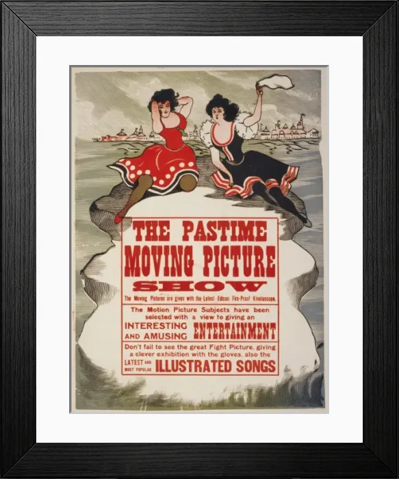 Framed Print : The Pastime moving picture show Framed Print : The Pastime moving picture show