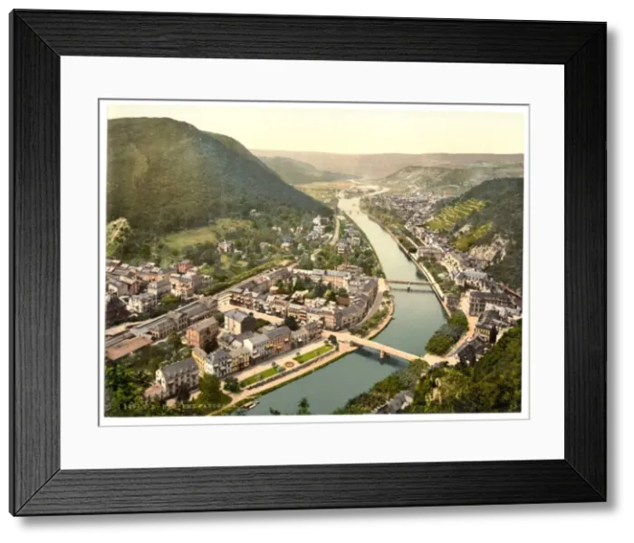Framed Print : Panorama, Ems (i. e. Bad Ems), the Rhine, Germany Framed Print : Panorama, Ems (i. e. Bad Ems), the Rhine, Germany