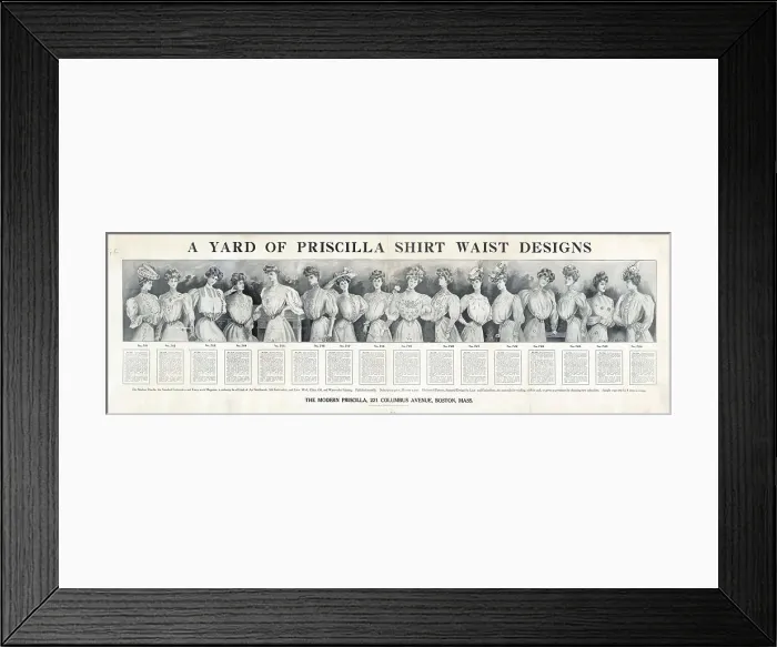 Framed Print : A yard of Priscilla shirt waist designs Framed Print : A yard of Priscilla shirt waist designs