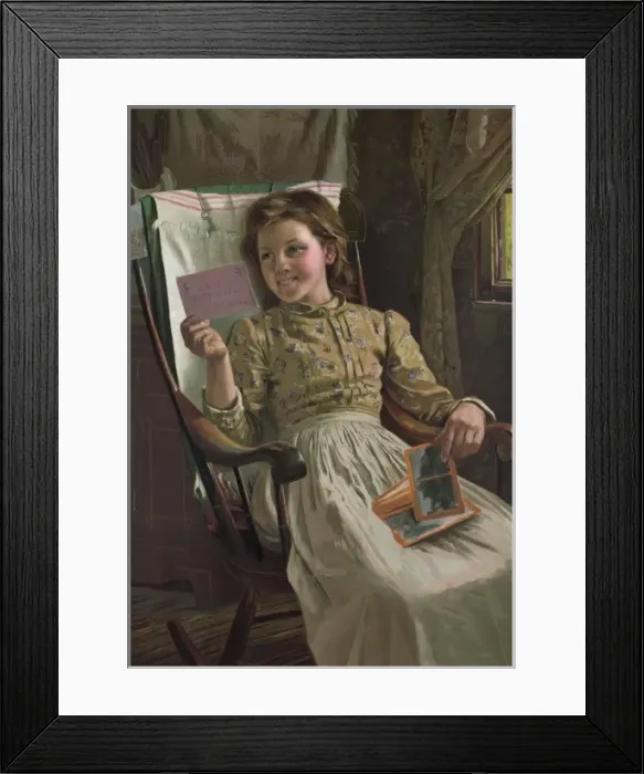 Framed Print : A Pleasing subject, by J. G. Brown, N. A Framed Print : A Pleasing subject, by J. G. Brown, N. A