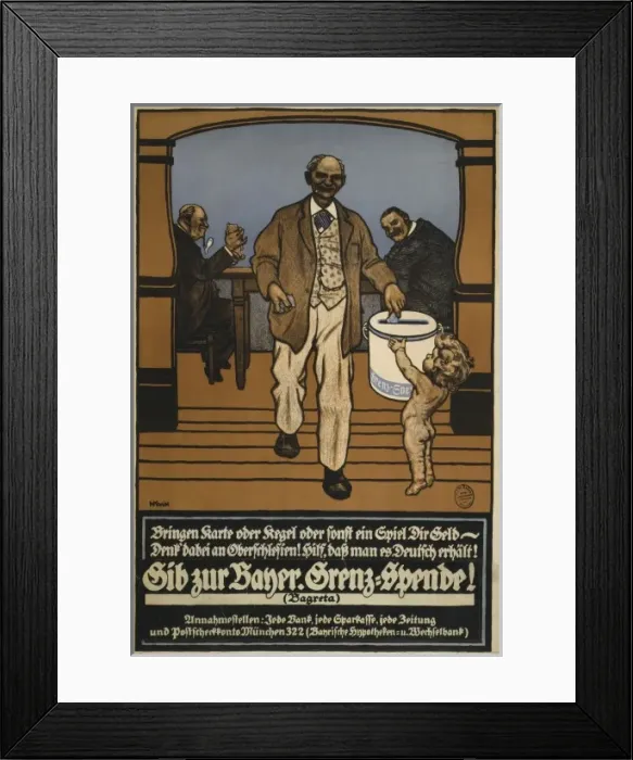 Framed Print : Gib zur Bayer. Grenz-Spende Framed Print : Gib zur Bayer. Grenz-Spende