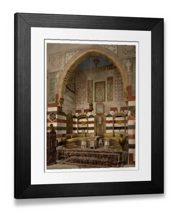 Framed Print : Interior of a house, Damascus, Holy Land, (i. e. Syria) Framed Print : Interior of a house, Damascus, Holy Land, (i. e. Syria)