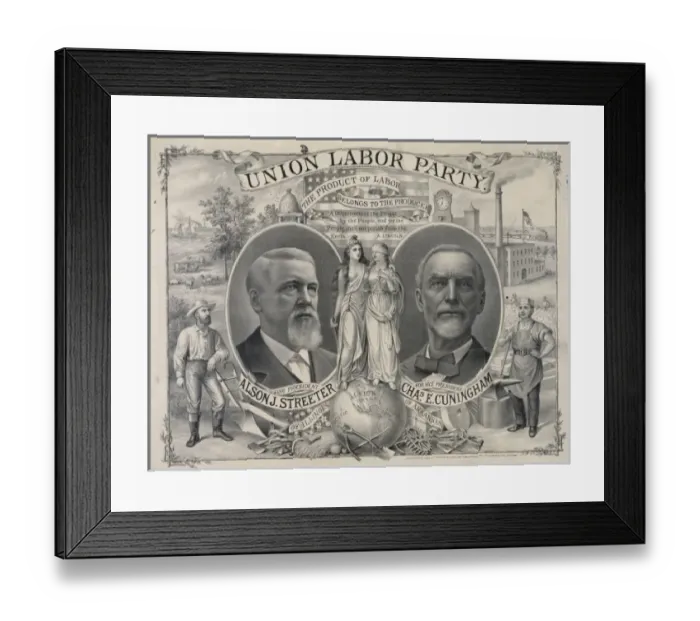 Framed Print : Union labor party Framed Print : Union labor party
