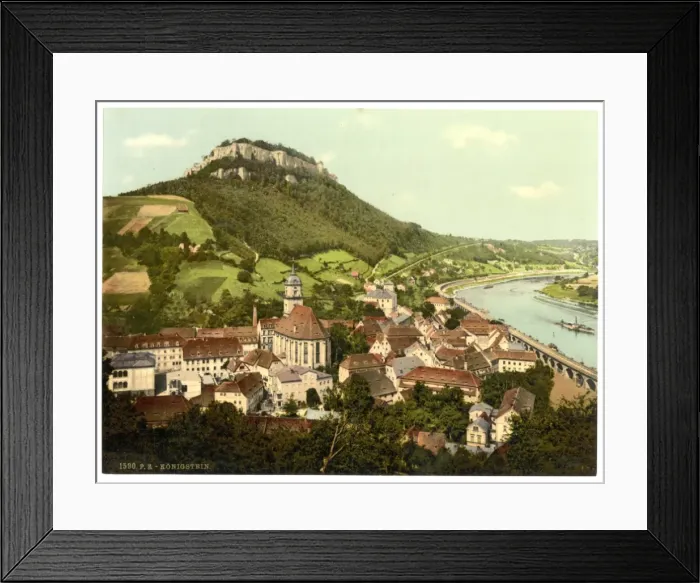 Framed Print : Konigstein and fortress, Saxony, Germany Framed Print : Konigstein and fortress, Saxony, Germany