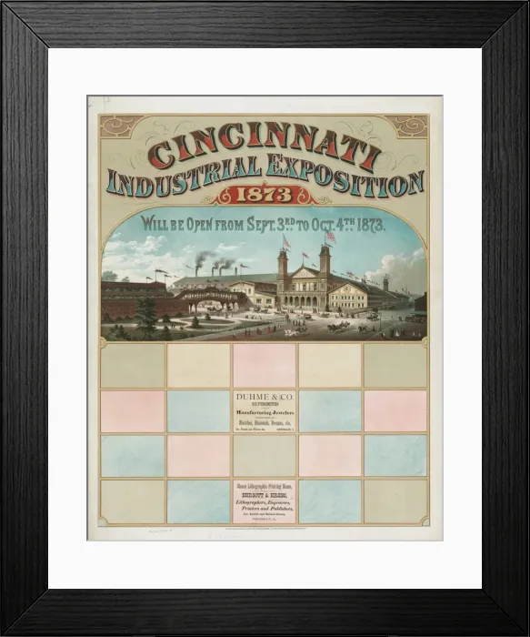 Framed Print : Cincinnati, Industrial exposition, 1873 Framed Print : Cincinnati, Industrial exposition, 1873