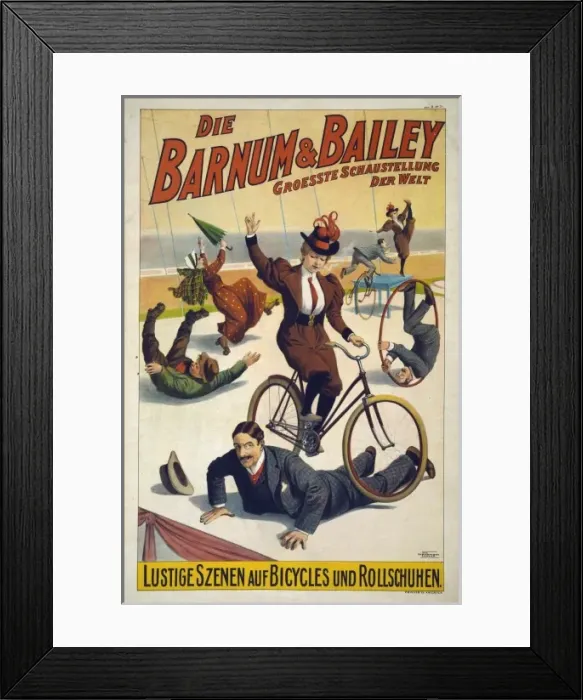 Framed Print : Die Barnum & Bailey Groesste Schaustellung der Welt - Lustig Framed Print : Die Barnum & Bailey Groesste Schaustellung der Welt - Lustig