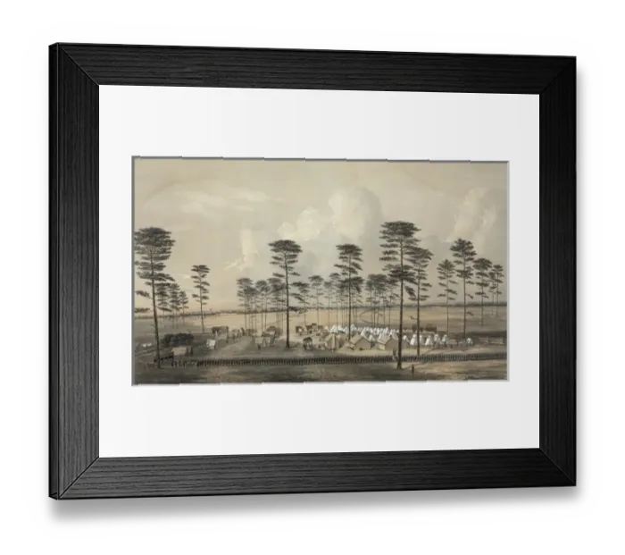 Framed Print : Camp of the Massachusetts Sixth Regt. Vol. Suffolk, Va Framed Print : Camp of the Massachusetts Sixth Regt. Vol. Suffolk, Va