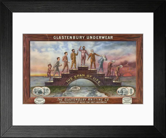 Framed Print : Glastenbury underwear... the span of life Framed Print : Glastenbury underwear... the span of life
