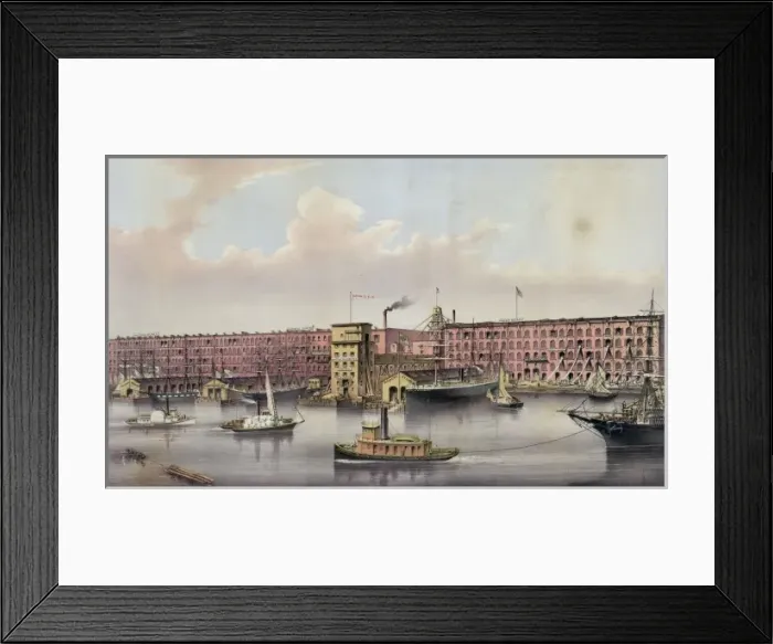 Framed Print : Bartlett & Greenes free and bonded warehouses and elevators Framed Print : Bartlett & Greenes free and bonded warehouses and elevators