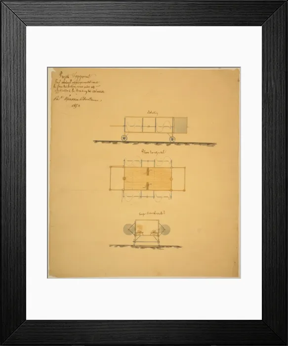 Framed Print : Projet d appareil, pour evaluer approximativement la force d Framed Print : Projet d appareil, pour evaluer approximativement la force d