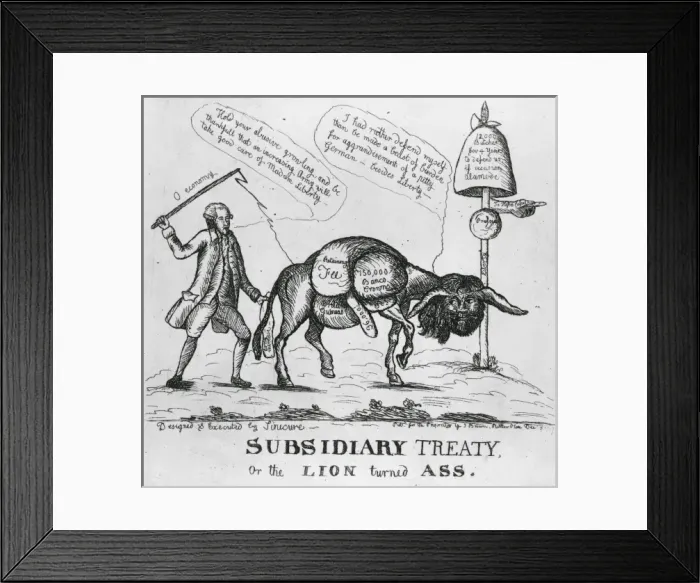 Framed Print : Subsidiary treaty, or the lion turned ass Framed Print : Subsidiary treaty, or the lion turned ass