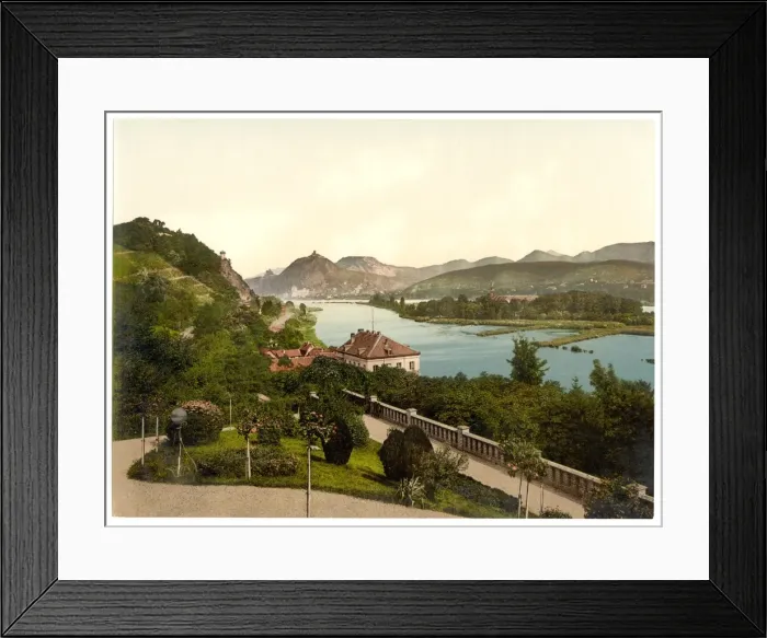 Framed Print : Rolandseck and Siebengebirge, the Rhine, Germany Framed Print : Rolandseck and Siebengebirge, the Rhine, Germany