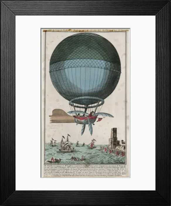 Framed Print : Mr. Blanchard accompagne de Mr. Gefferies est parti... entr Framed Print : Mr. Blanchard accompagne de Mr. Gefferies est parti... entr