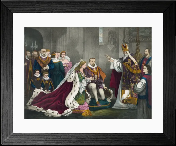 Framed Print : Mary Stuarts wedding to Henry Darnley Framed Print : Mary Stuarts wedding to Henry Darnley