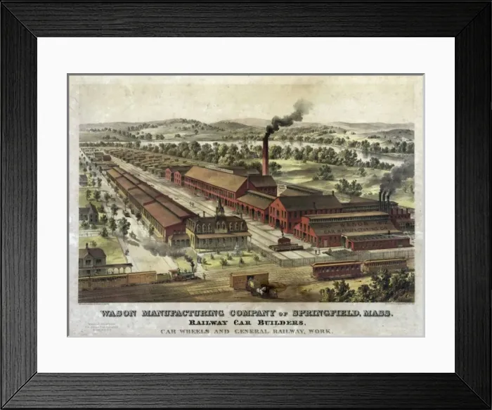 Framed Print : Wason Manufacturing Company of Springfield, Mass. - railway Framed Print : Wason Manufacturing Company of Springfield, Mass. - railway