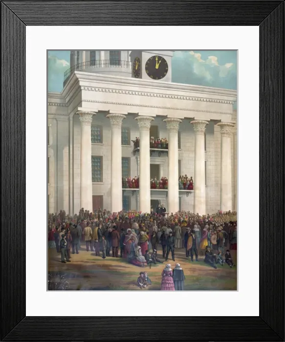 Framed Print : The starting point of the great war between the states. Inau Framed Print : The starting point of the great war between the states. Inau