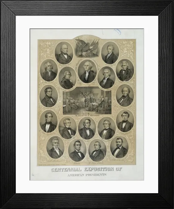 Framed Print : Centennial Exposition of American Presidents Framed Print : Centennial Exposition of American Presidents