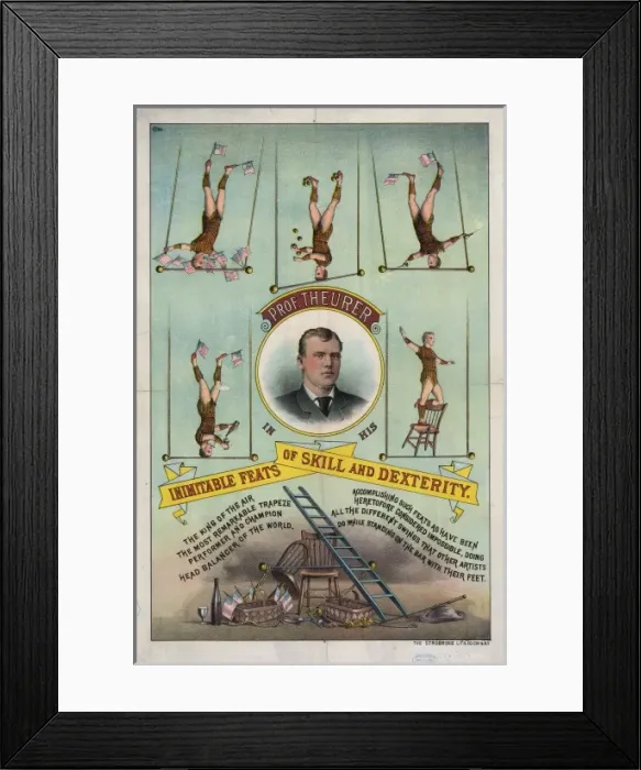 Framed Print : Prof. Theurer in his inimitable feats of skill and dexterity Framed Print : Prof. Theurer in his inimitable feats of skill and dexterity