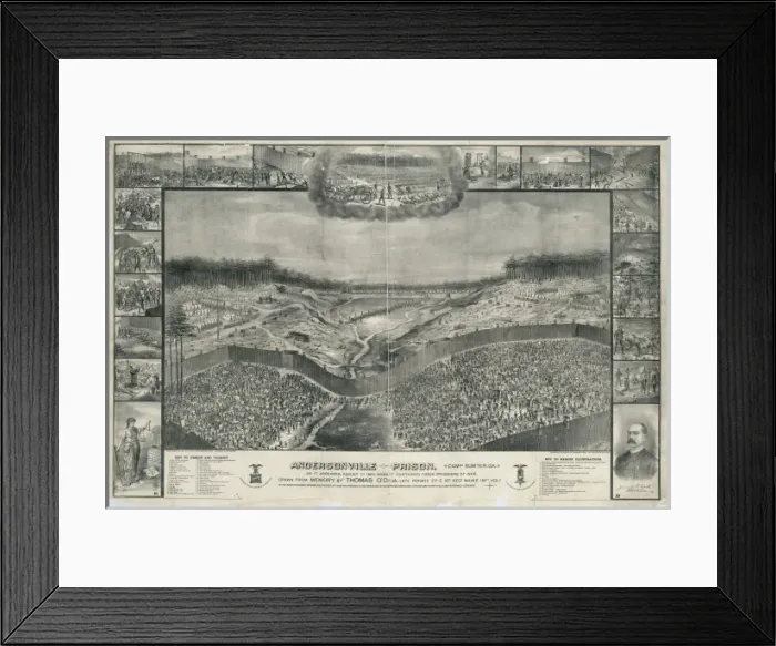 Framed Print : Andersonville Prison, Camp Sumter, Ga. as it appeared Augus Framed Print : Andersonville Prison, Camp Sumter, Ga. as it appeared Augus