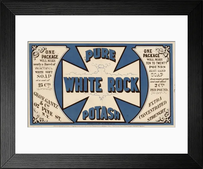 Framed Print : Pure white rock potash Framed Print : Pure white rock potash