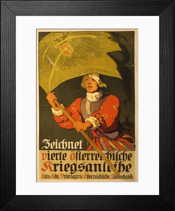 Framed Print : Zeichnet vierte osterreichische Kriegsanleihe Framed Print : Zeichnet vierte osterreichische Kriegsanleihe