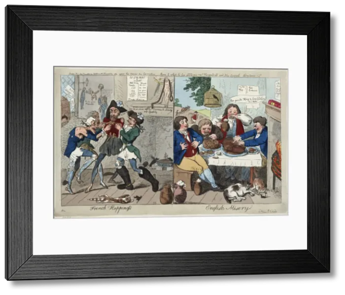 Framed Print : French happiness - English misery Framed Print : French happiness - English misery