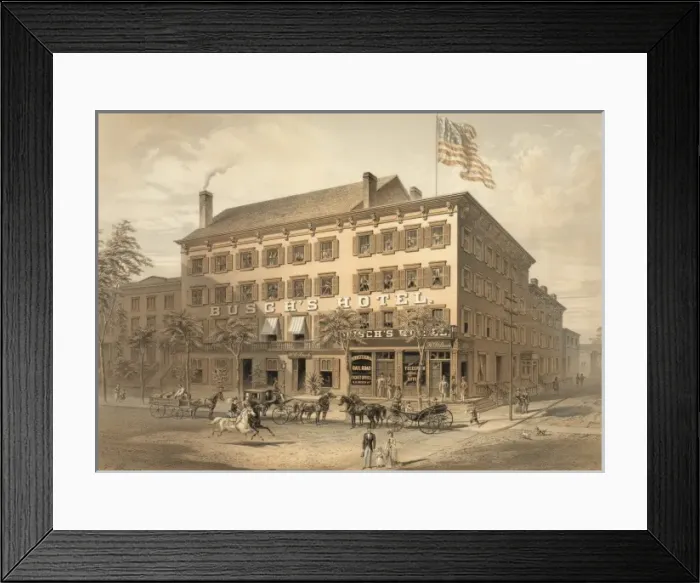 Framed Print : Buschs Hotel, Hoboken, N. J Framed Print : Buschs Hotel, Hoboken, N. J