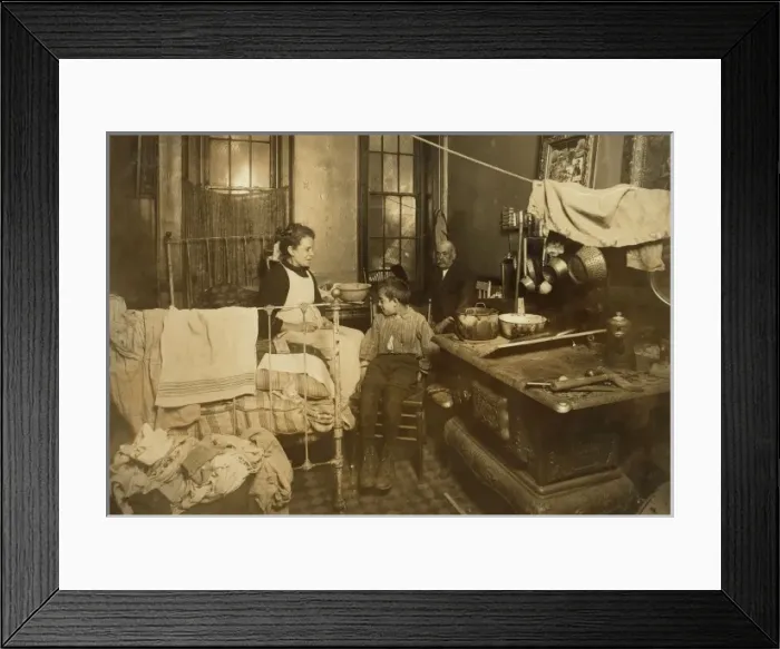 Framed Print : Jimmie Chinquanana, 11 Hamilton Street, New York. In dark, i Framed Print : Jimmie Chinquanana, 11 Hamilton Street, New York. In dark, i