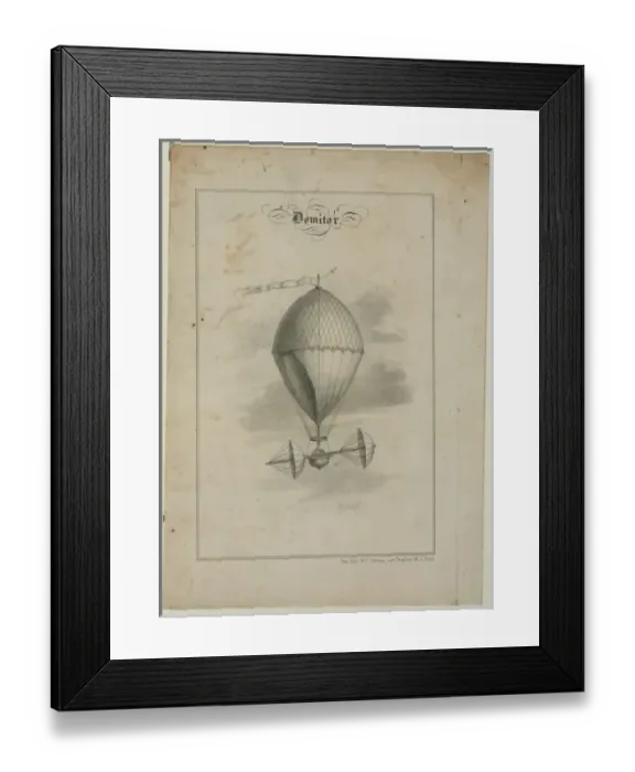 Framed Print : Domitor. Print shows Taillepied de La Garennes proposed system of aerial Framed Print : Domitor. Print shows Taillepied de La Garennes proposed system of aerial