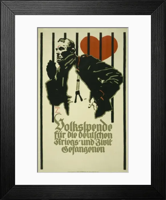 Framed Print : Volkspende fur die deutschen Kriegs-und Zivil-Gefangenen Framed Print : Volkspende fur die deutschen Kriegs-und Zivil-Gefangenen