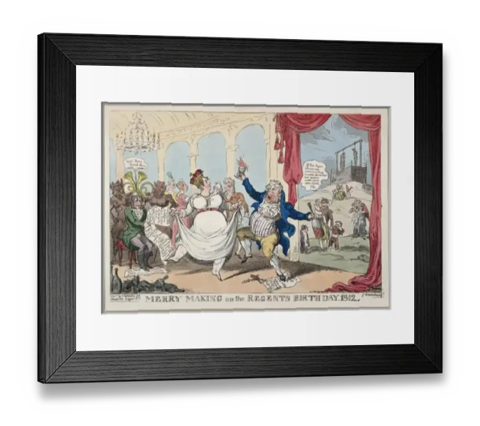 Framed Print : Merry making on the regents birth day, 1812