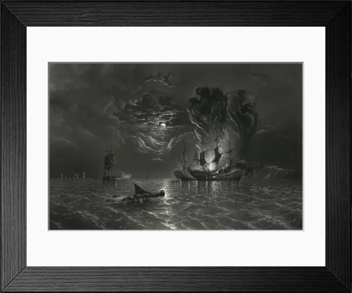 Framed Print : The action between the Serapis and Bon Homme Richard Septr Framed Print : The action between the Serapis and Bon Homme Richard Septr