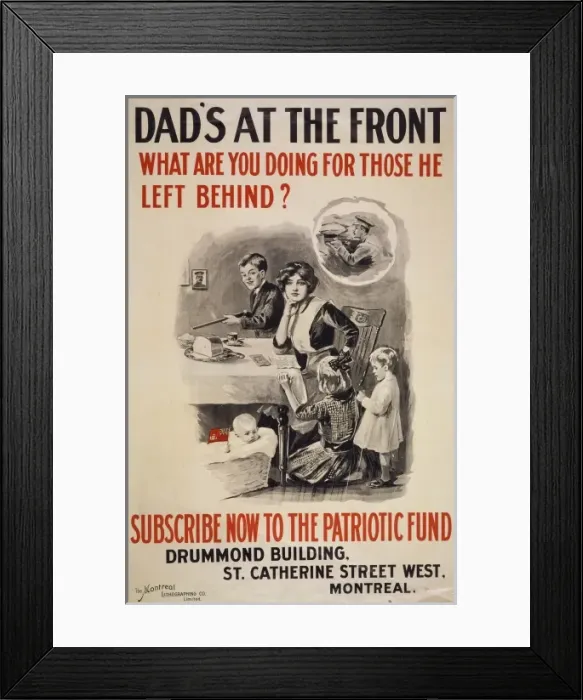 Framed Print : Dads at the front. What are you doing for those he left beh Framed Print : Dads at the front. What are you doing for those he left beh