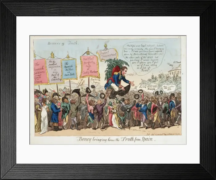 Framed Print : Boney bringing home the truth from Spain Framed Print : Boney bringing home the truth from Spain