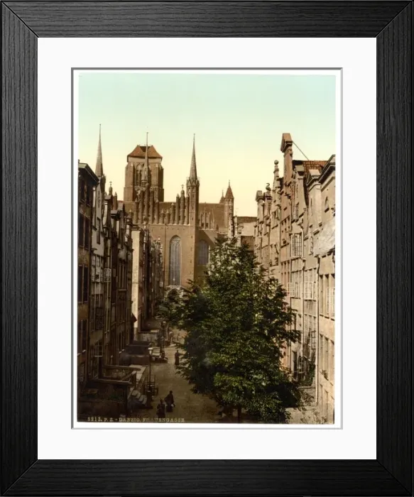 Framed Print : Frauengasse, Danzig, West Prussia, Germany (i. e. Gdansk, Po Framed Print : Frauengasse, Danzig, West Prussia, Germany (i. e. Gdansk, Po