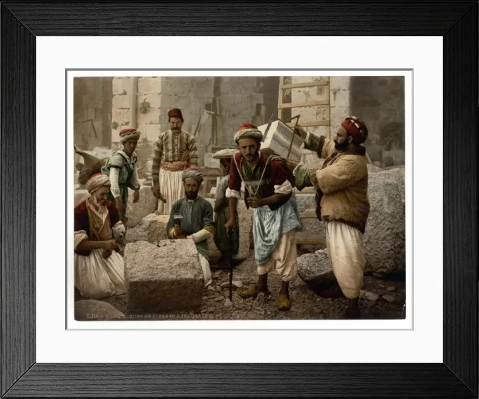 Framed Print : Tailleurs de pierres e Jerusalem Framed Print : Tailleurs de pierres e Jerusalem