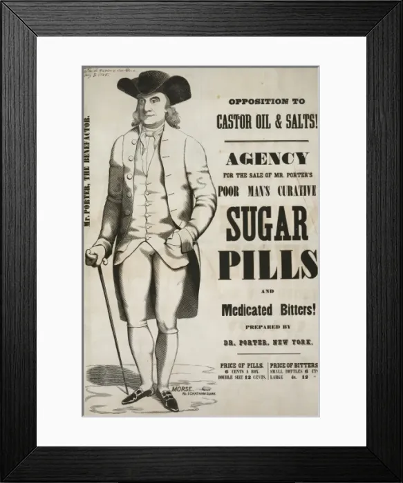 Framed Print : Opposition to castor oil & salts Framed Print : Opposition to castor oil & salts
