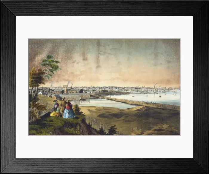 Framed Print : Providence, R. I. harbor view, taken from the grounds of Geo Framed Print : Providence, R. I. harbor view, taken from the grounds of Geo