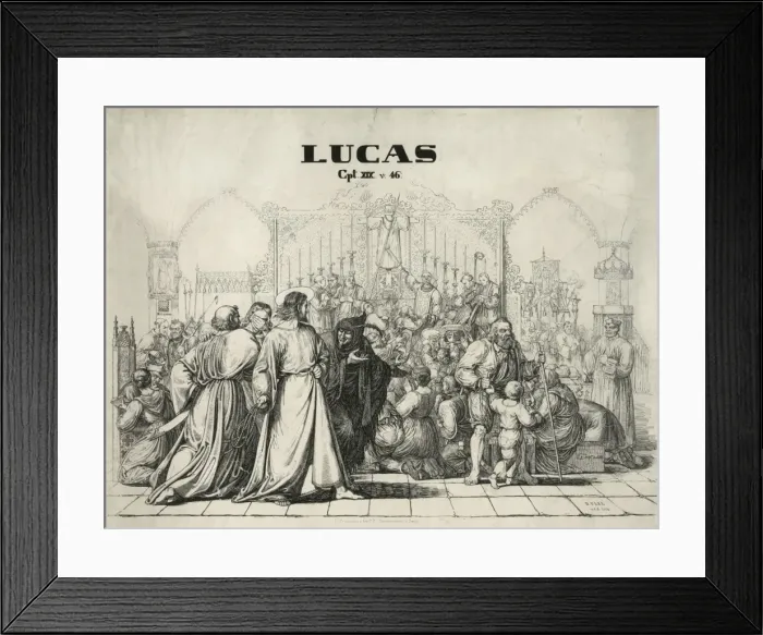 Framed Print : Lucas. Capt. XIX. v. 46 Framed Print : Lucas. Capt. XIX. v. 46