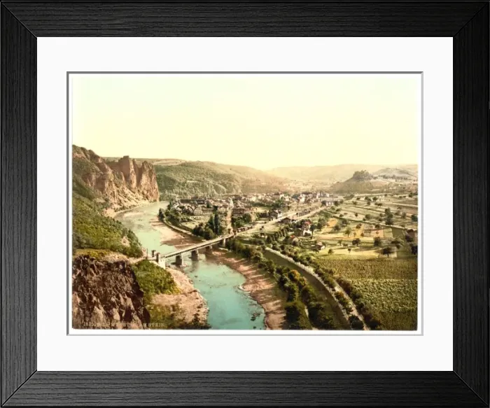 Framed Print : Munster am Stein (i. e. Bad Munster am Stein-Ebernburg), Nah Framed Print : Munster am Stein (i. e. Bad Munster am Stein-Ebernburg), Nah