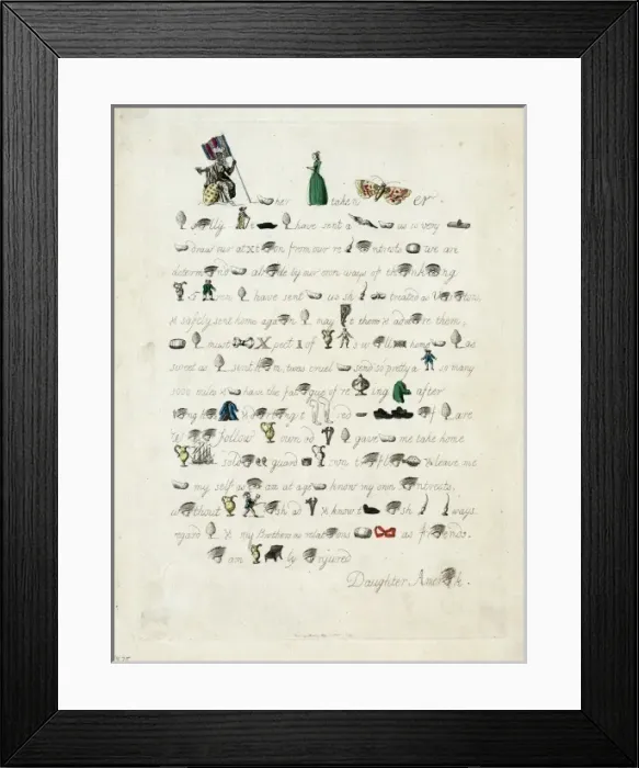 Framed Print : America toe her misstaken mother Framed Print : America toe her misstaken mother