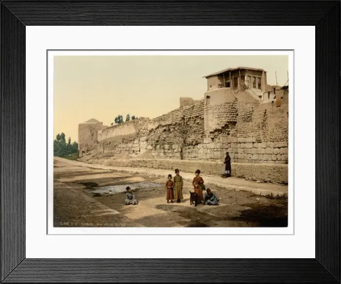 Framed Print : Wall over which St. Paul escaped, Damascus, Holy Land, (i. e Framed Print : Wall over which St. Paul escaped, Damascus, Holy Land, (i. e