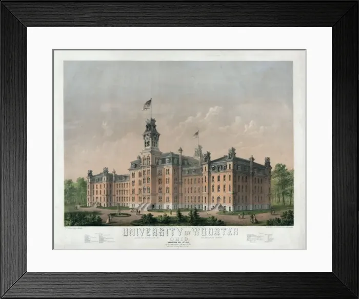 Framed Print : University of Wooster, Ohio, organized Dec. 18th 1866, under Framed Print : University of Wooster, Ohio, organized Dec. 18th 1866, under