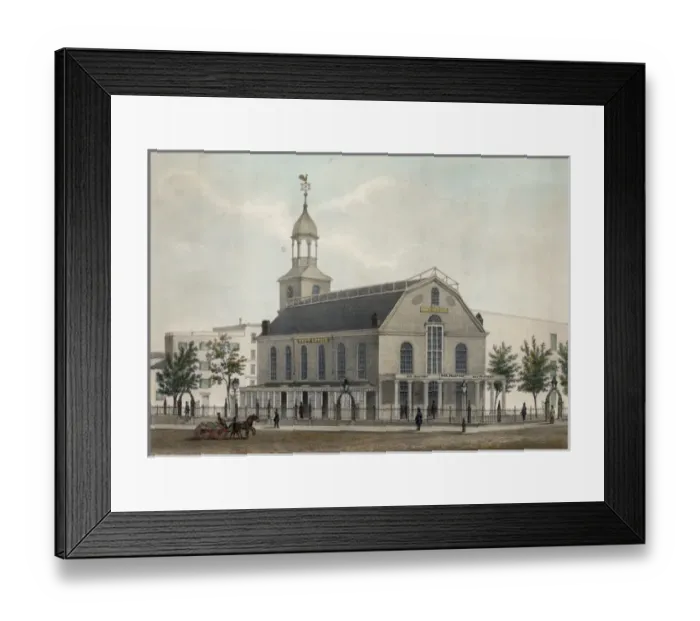 Framed Print : Front view of the New York Post office, located by authority Framed Print : Front view of the New York Post office, located by authority