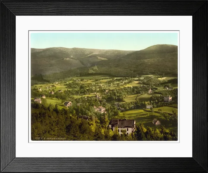 Framed Print : Schreiberhau, with the Hochgebirge, Riesengebirge, Germany ( Framed Print : Schreiberhau, with the Hochgebirge, Riesengebirge, Germany (