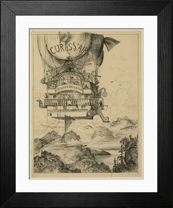 Framed Print : Cures d air dans la montagne Framed Print : Cures d air dans la montagne