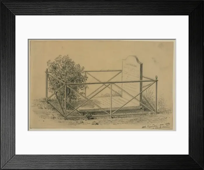 Framed Print : Tomb of French balloonist Jacques Alexandre Charles in Pere Framed Print : Tomb of French balloonist Jacques Alexandre Charles in Pere