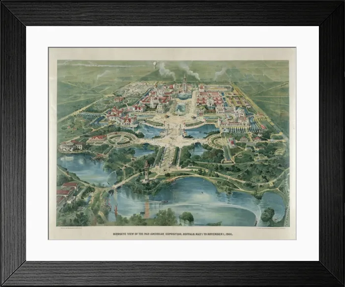 Framed Print : Birdseye view of the Pan-American exposition, Buffalo, May 1 Framed Print : Birdseye view of the Pan-American exposition, Buffalo, May 1