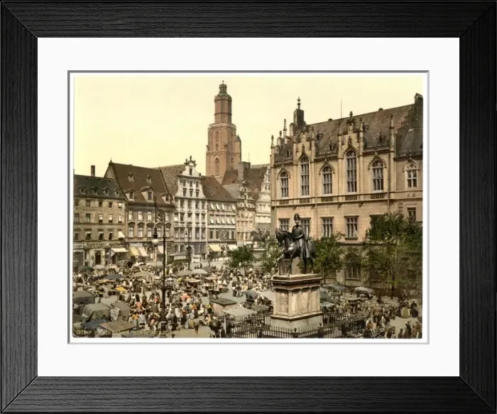 Framed Print : Market place, Breslau, Silesia, Germany (i. e. Wroclaw, Pola Framed Print : Market place, Breslau, Silesia, Germany (i. e. Wroclaw, Pola