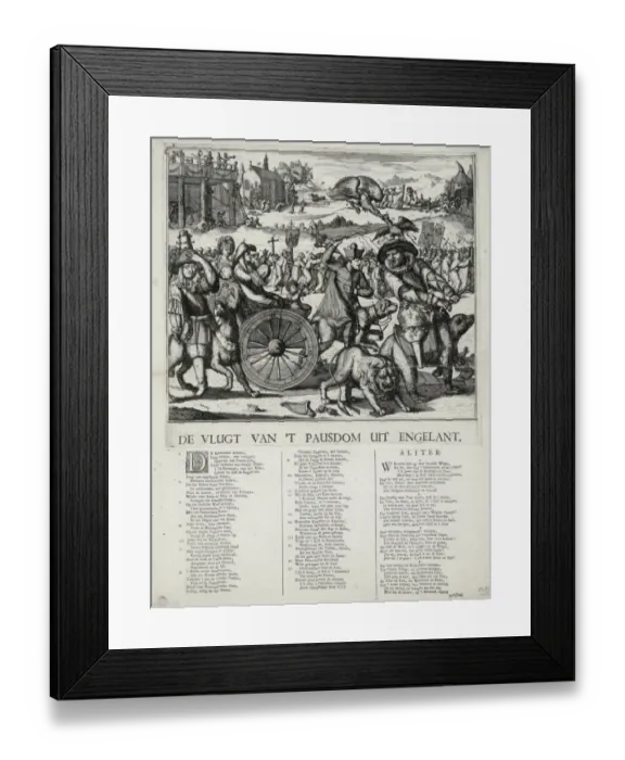 Framed Print : De vlugt van t pausdom uit Engelant Framed Print : De vlugt van t pausdom uit Engelant